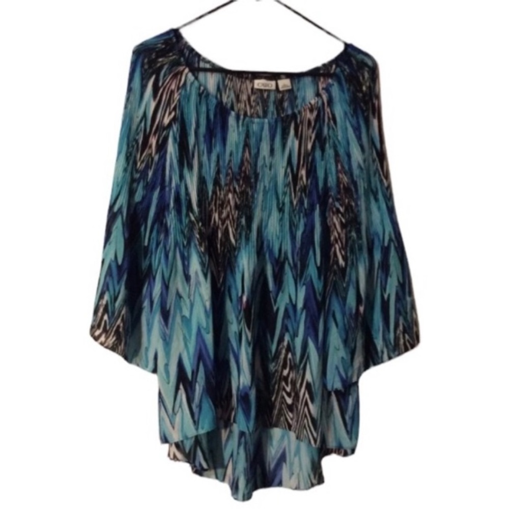 CATO High-Low MULTI-COLORED Blouse Size LARGE